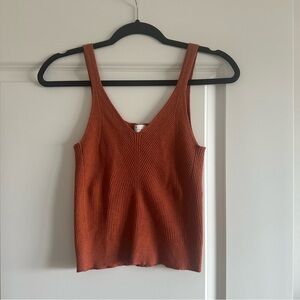 A New Day Rust Orange Knit Tank Top